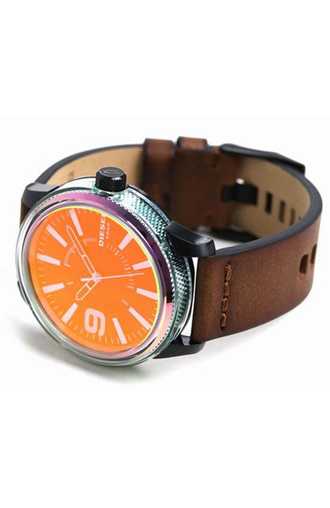 Diesel メンズ DZ1876 Brown Leather Watch時計 - urtrs.ba