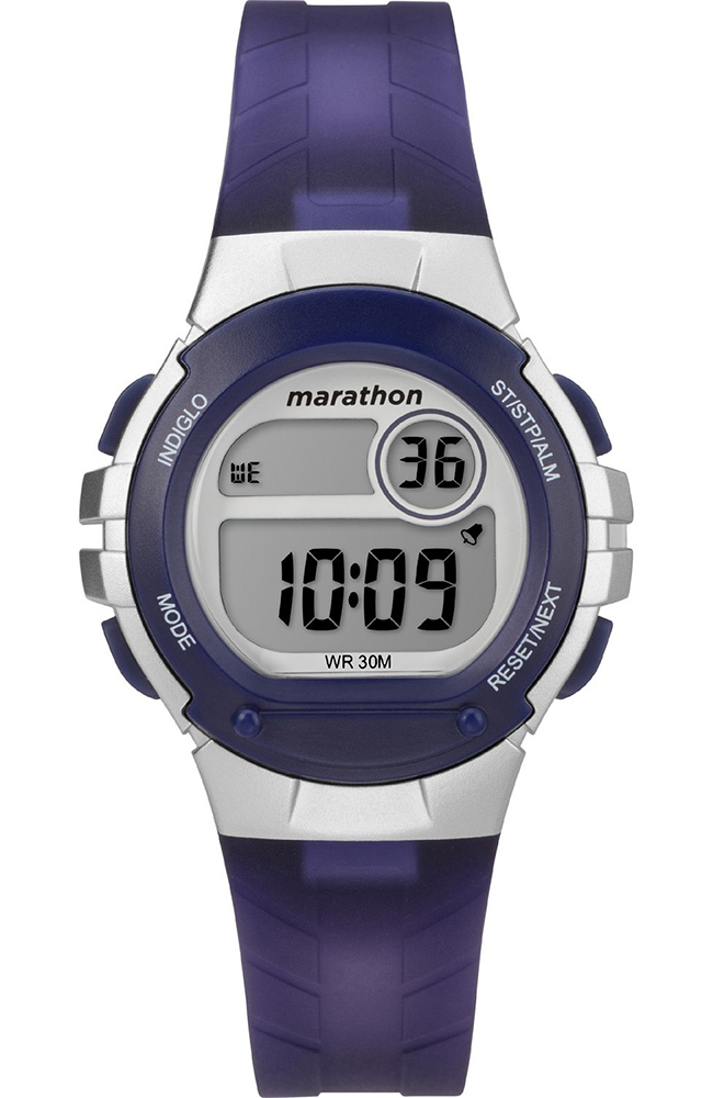 Unisex Watch TIMEX Digital Marathon Purple Rubber Strap TW5M32100 -   TIMEX WATCHES