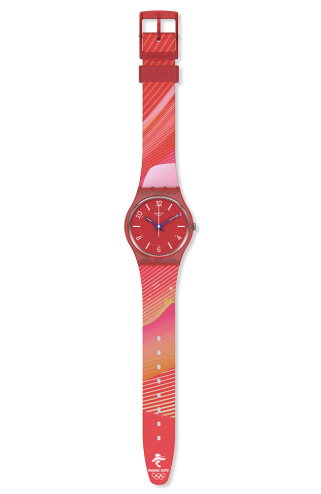 Unisex Watch SWATCH Beijing 2022 Collection Charm Of Calligraphy Red ...