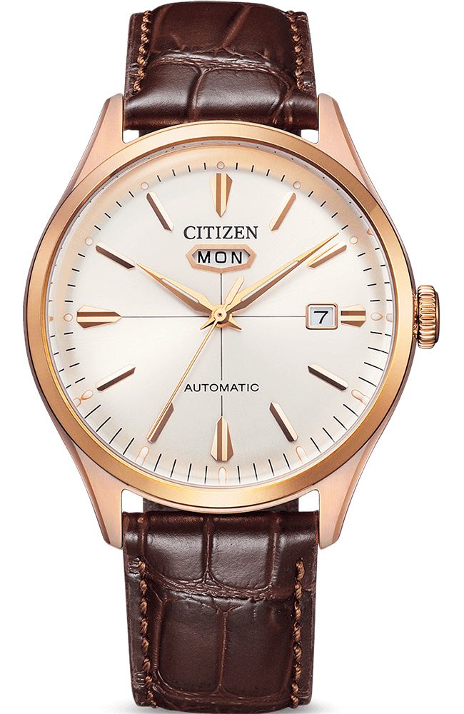 Automatic NH8393- Watch Gents CITIZEN Brown Series C7 CITIZEN 05AE Men\'s WATCHES Leather E-oro.gr Strap -