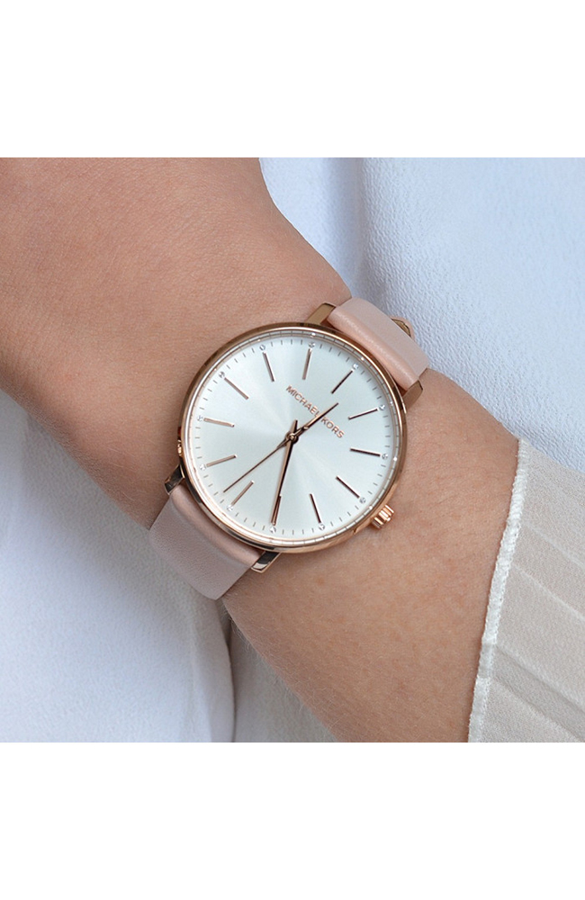 Pyper Rose Gold-Tone Leather Watch