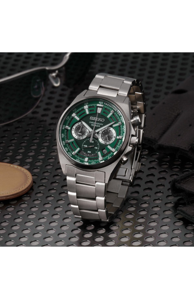 Men\'s Watch E-oro.gr SEIKO Steel - Silver SEIKO Stainless WATCHES Chronograph Conceptual SSB405P1