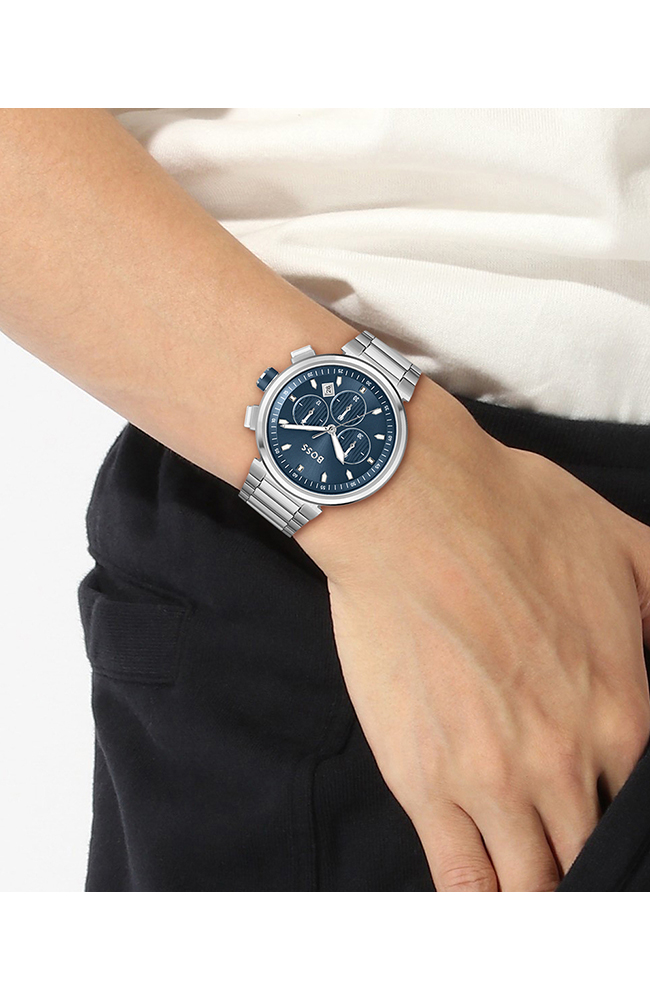 Chronograph Men\'s Steel - BOSS BOSS WATCHES Boss 1513999 Silver Hugo E-oro.gr Stainless watch